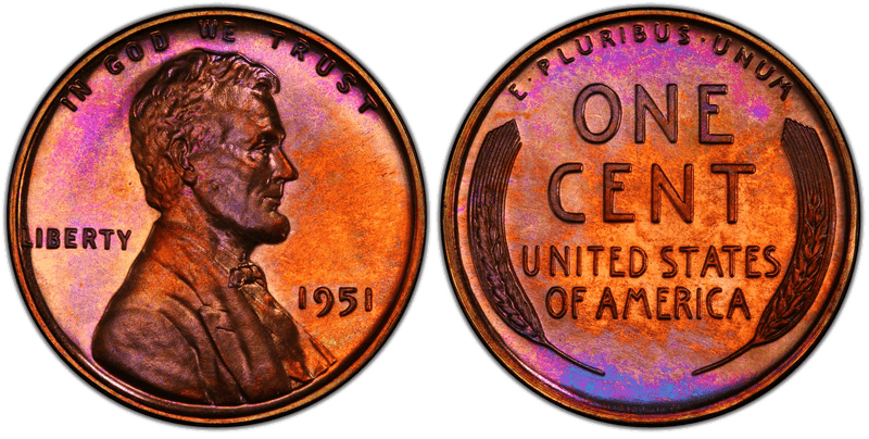 1951 Proof Lincoln Wheat Cent