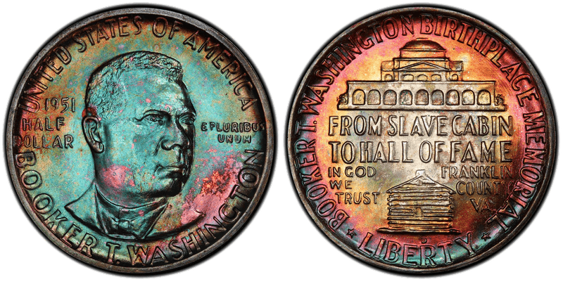 1951 (D) Booker T. Washington Half Dollar