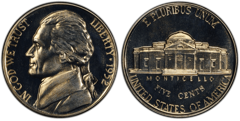 1952 Proof Jefferson Nickel