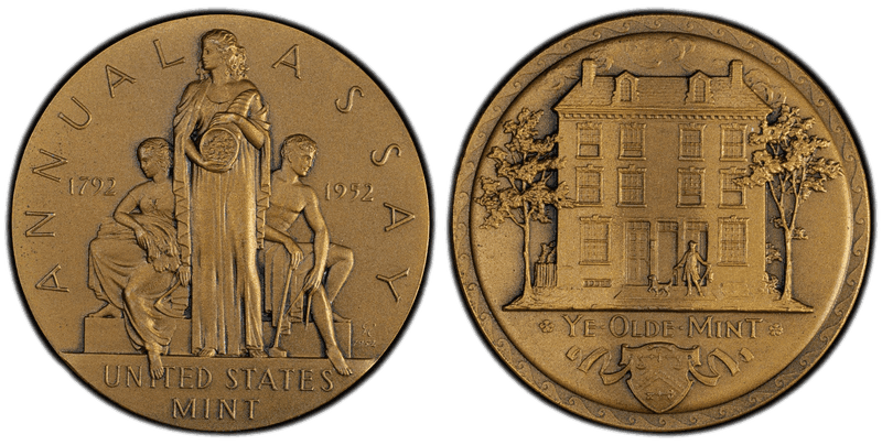 1952 Assay Commission Medal - JK-AC-97, Bronze, Annual Assay