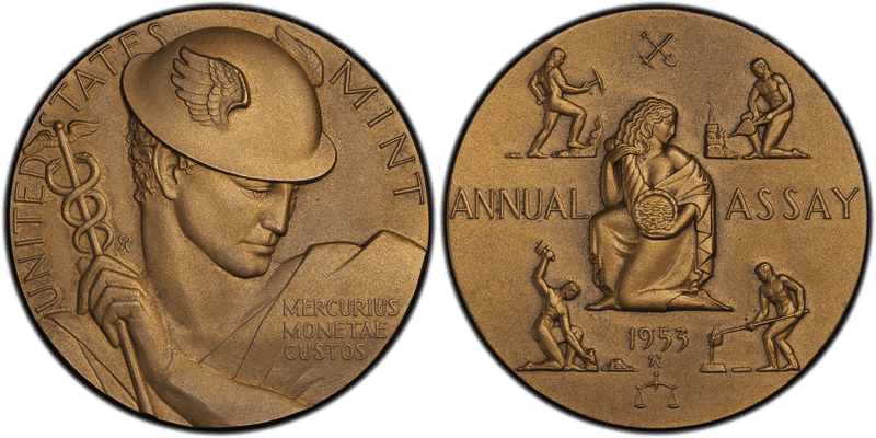 1953 Assay Commission Medal - JK-AC-98, Bronze, Mercury