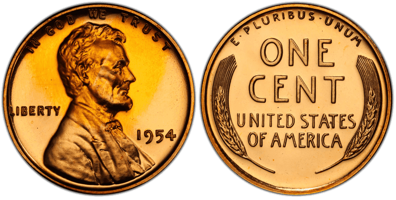 1954 Proof Lincoln Wheat Cent