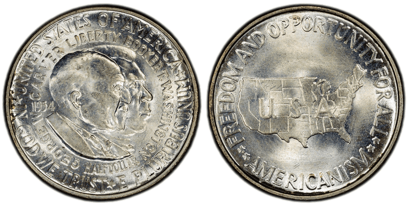 1954 Washington-Carver Half Dollar