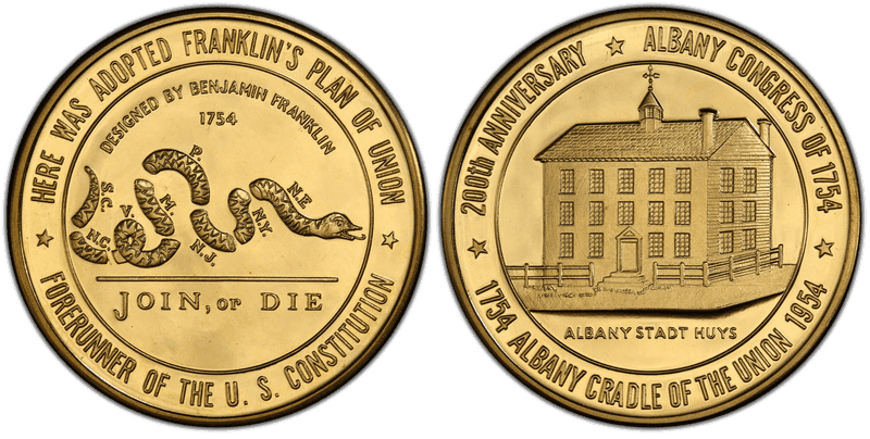 1954 Proof HK-511, Albany Congress Dollar