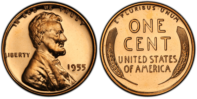 1955 Proof Lincoln Wheat Cent