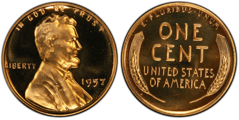 1957 Proof Lincoln Wheat Cent