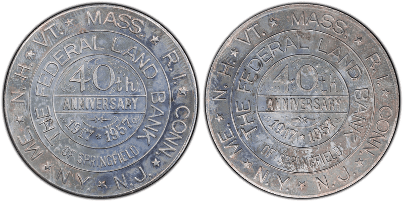 1957 Medal 40th Anniversary Silvered CuNi The Federal Land Bank