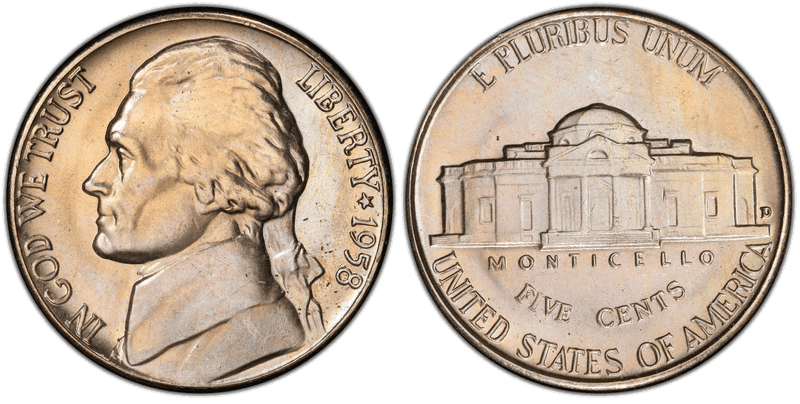 1958 Jefferson Nickel