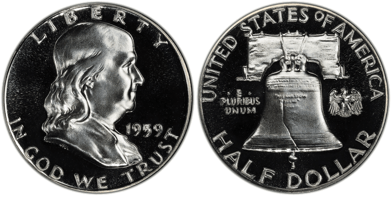 1959 Proof Franklin Half Dollar