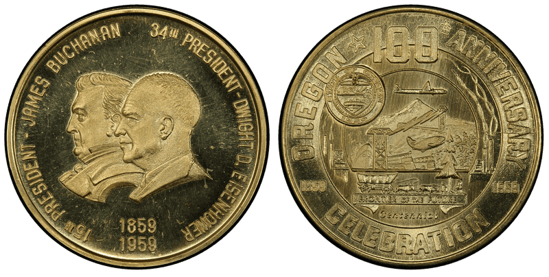 1959 HK-554, OR Statehood Centennial Dollar