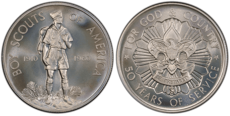 (1960) Silver So-Called Half Dollar, Boy Scouts of America