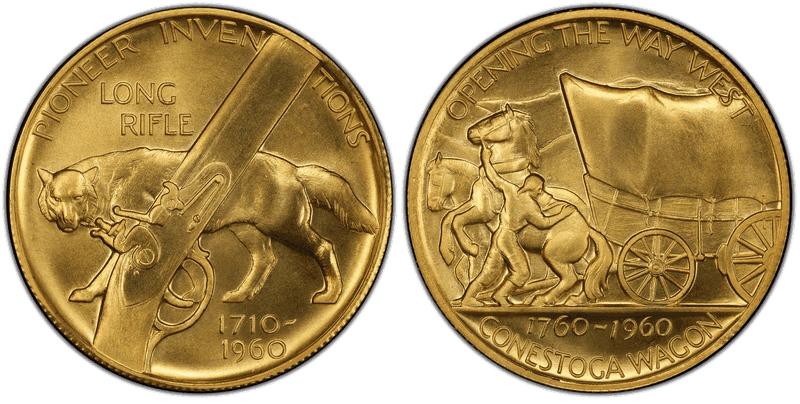 (1960) Gold So-Called Half Dollar, Pioneer Inventions