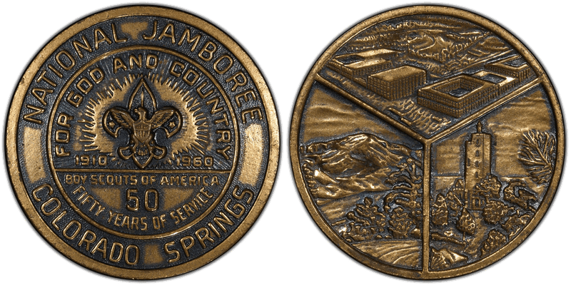 1960 HK-577, Bronze, National Jamboree B.S.A. 50th Anniv Dollar