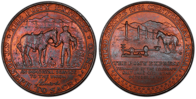 1961 HK-589, D1961-1b Bronze PE Termination Center Dollar