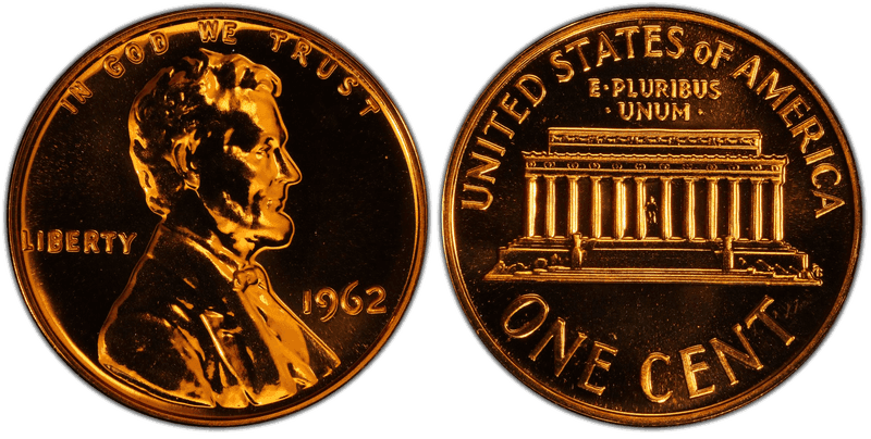 1962 Proof Lincoln Memorial Cent