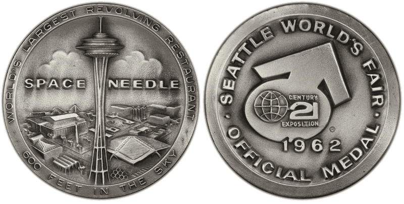 1962 Medal SH-25-2 Silver 39mm Century 21-Space Needle
