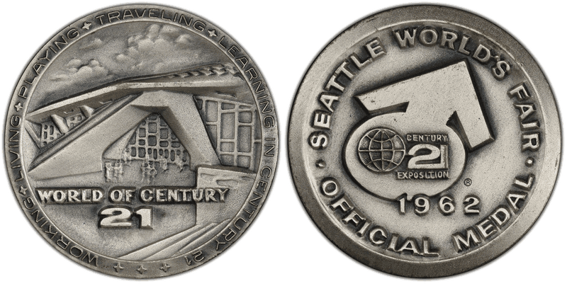 1962 Medal SH-25-6 Silver 39mm Seattle World'