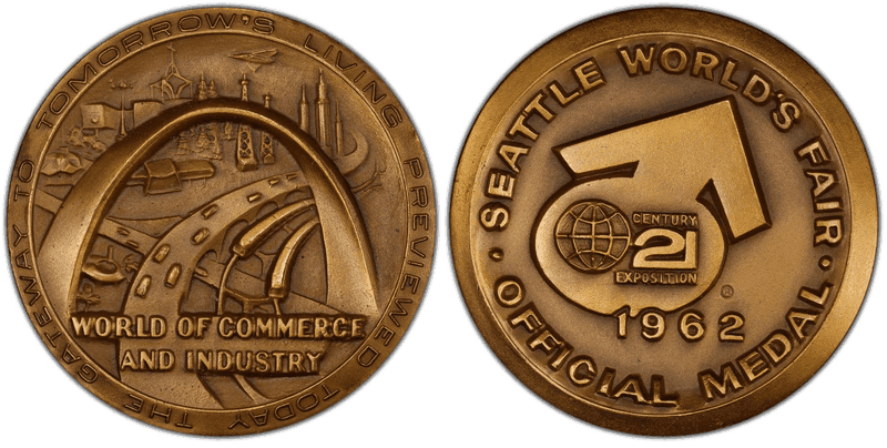 1962 Medal SH-25-7 Bronze 39mm Century 21-World Of Commerce