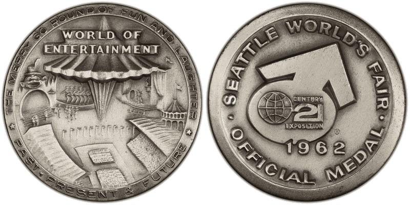 1962 Medal SH-25-8 Silver 39mm Century 21-World Of Entertainment