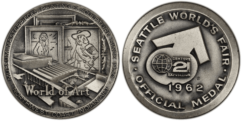 1962 Medal SH-25-9 Silver 39mm Century 21-World Of Art