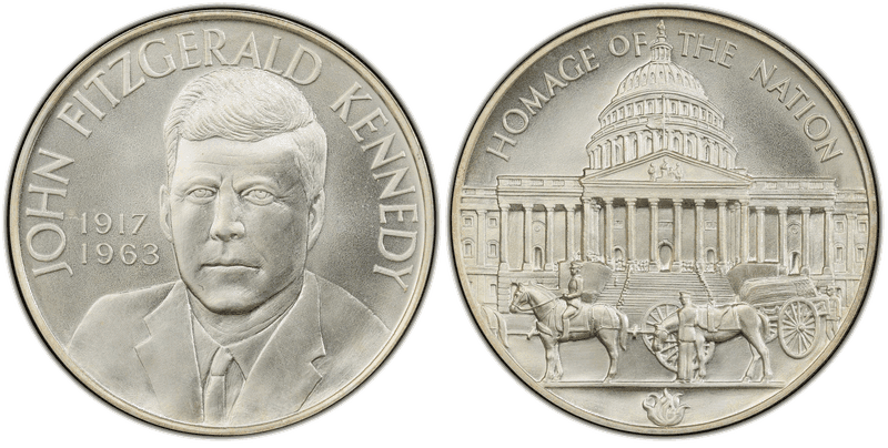 (1963) Silver So-Called Half Dollar, John F. Kennedy