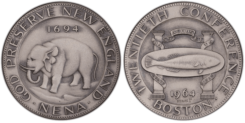 1964 Silver Medal 20th Convention Boston N.E.N.A.