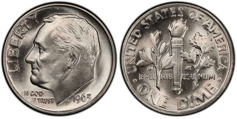 Roosevelt Dimes Clad and Silver Proof 1965 to Date