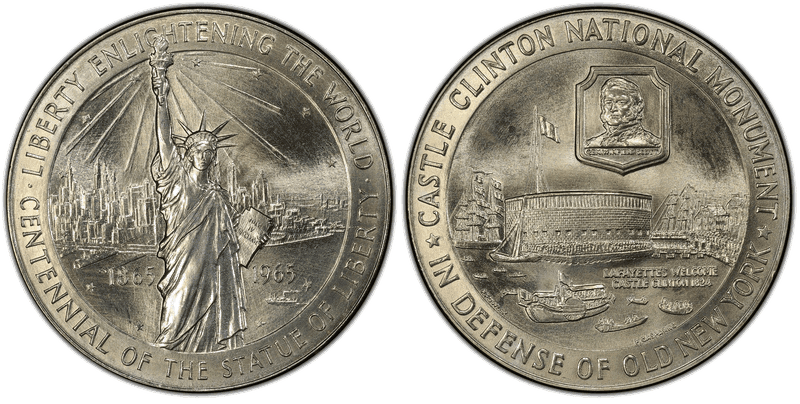 1965 Silver Medal D1965-3b, Castle Clinton