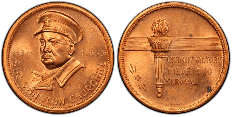 1965 Token TC-641945 Copper 20mm Winston Churchill