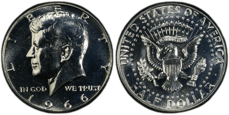 1966 SMS Kennedy Half Dollar - No "FG"