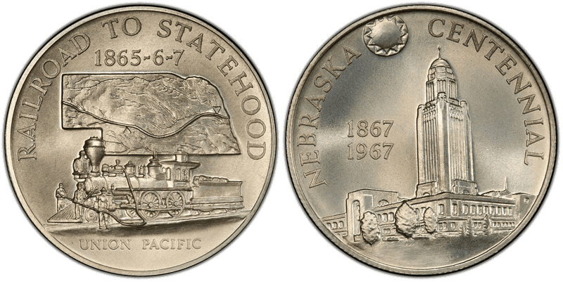 (1967) Silver So-Called Half Dollar, Nebraska Centennial