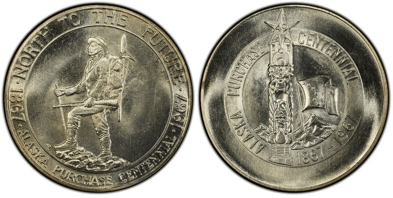1967-P Silver Medal D1967-3b, Alaska Purchase Centennial