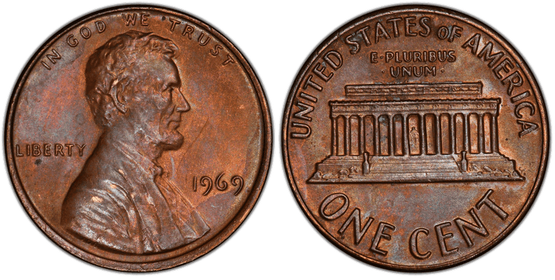 1969 Lincoln Memorial Cent