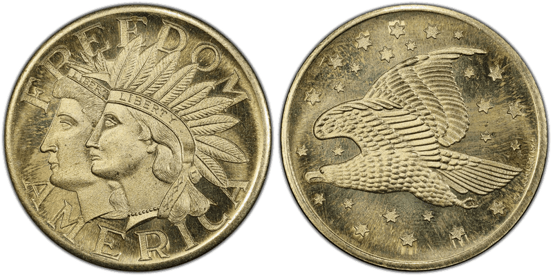 1970 Token Freedom America Nickel-Brass 34mm