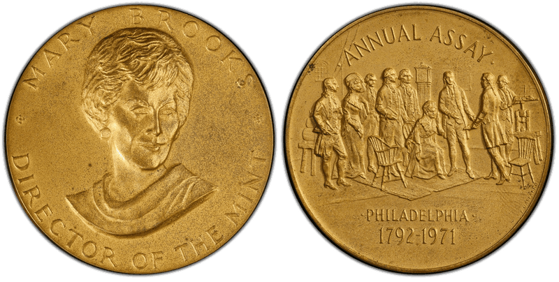 1971 Assay Commission Medal - JK-AC-115, Bronze, Mary Brooks