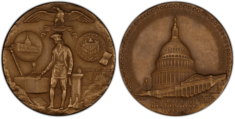 1971 Medal U.S. Capitol Bronze 63mm Medallic Art Co.-Danbury. Conn.