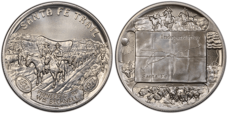 (1971) Silver So-Called Half Dollar, Santa Fe Trail Sesquicentennial