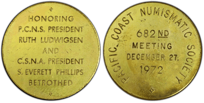 1972 Medal 682nd Meeting December 27th P.C.N.S. Brass
