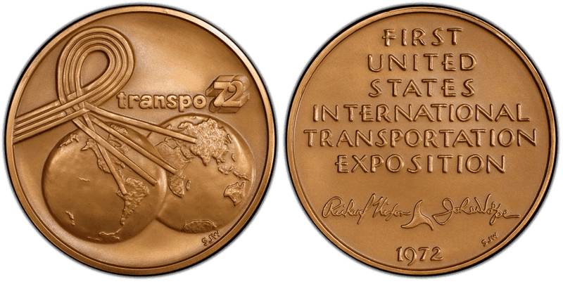 1972 Bronze Medal D1973-3c, MACO Transpo '72 Large