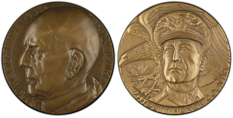 1972 Medal Douglas MacArthur Matte Copper