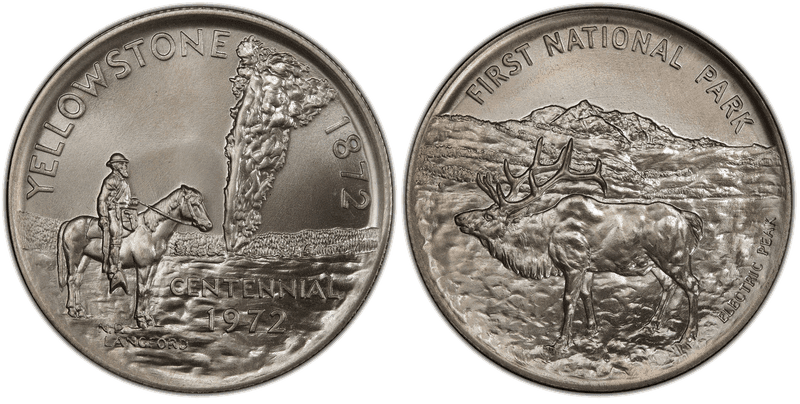 (1972) Silver So-Called Half Dollar, Yellowstone Centennial