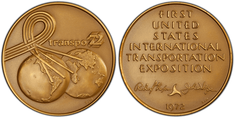 1972-P Bronze Medal D1972-3b, Transpo '72 Large