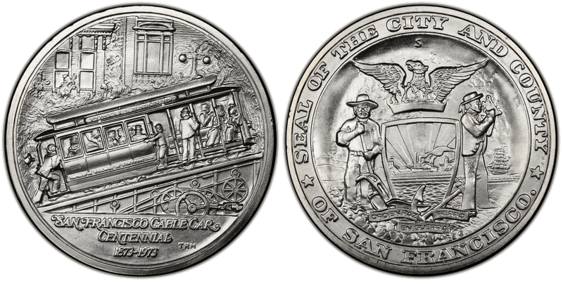 1973-S Silver Medal D1973-2c, Cable Car Small