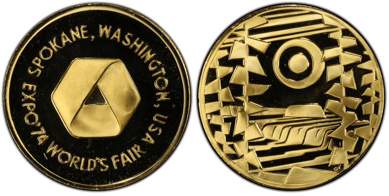 1974 Medal D1974-1cgp, Gilt-Silver Spokane Expo Small