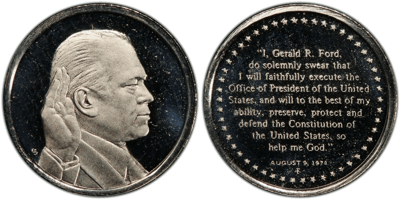 1974-FM Medal Gerald R. Ford Inauguration Pt 10mm
