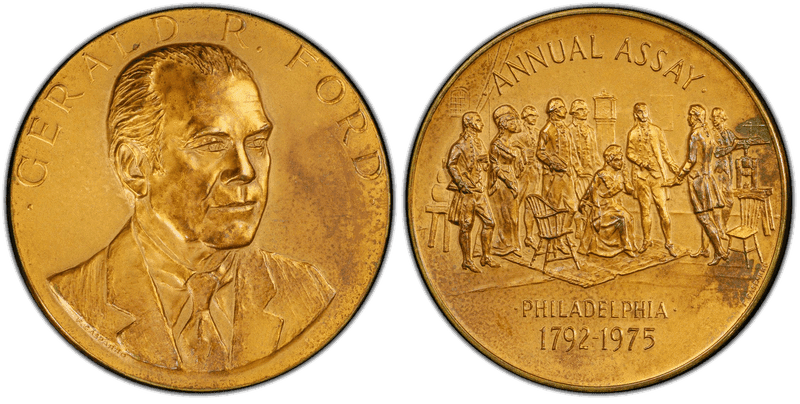 1975 Assay Commission Medal - JK-AC-119, Bronze, Gerald R. Ford