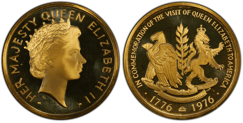 1976 Bronze Medal Queen Elizabeth Visit to U.S. Medallic Art Co. CT, 38mm