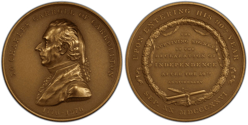 1976 Bronze Medal D1976-2a, Charles Carroll
