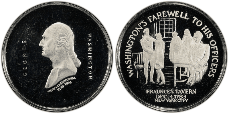 1976 Medal George Washington 32mm Pt Farwell To His Officers MACO