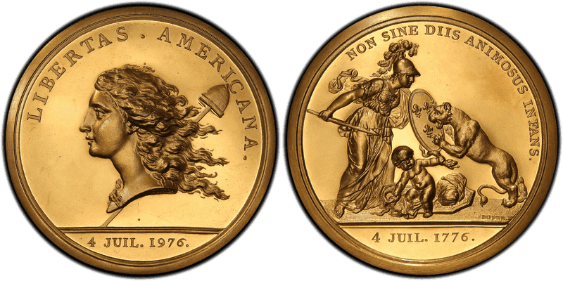 1976 Brass Libertas Americana Medal - Copy of Original Design(Regular Strike)